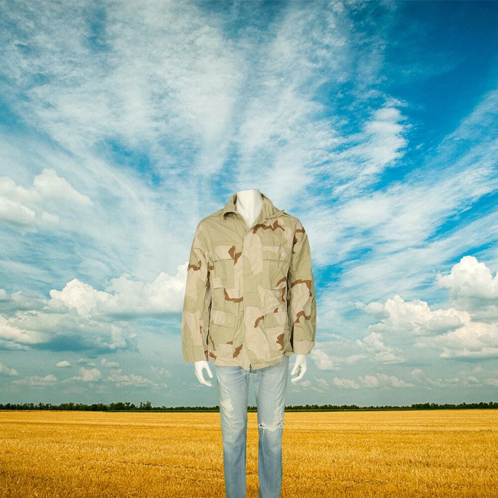 90s Vintage Army Military Desert Camouflage Camo Pattern Combat Coat Jacket M